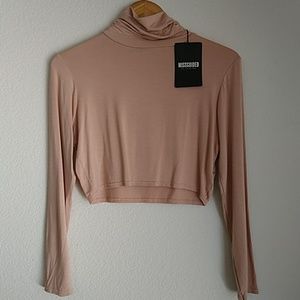 Misguided Cropped turtle neck long sleeve